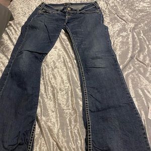 Silver size 32 Tuesday jean more of a low rise and flare